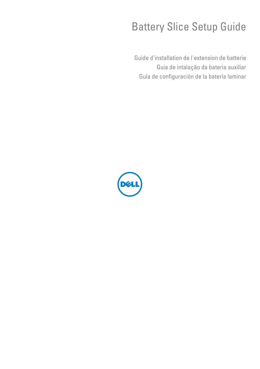 Dell Battery Slice Tech Sheet - Page 1