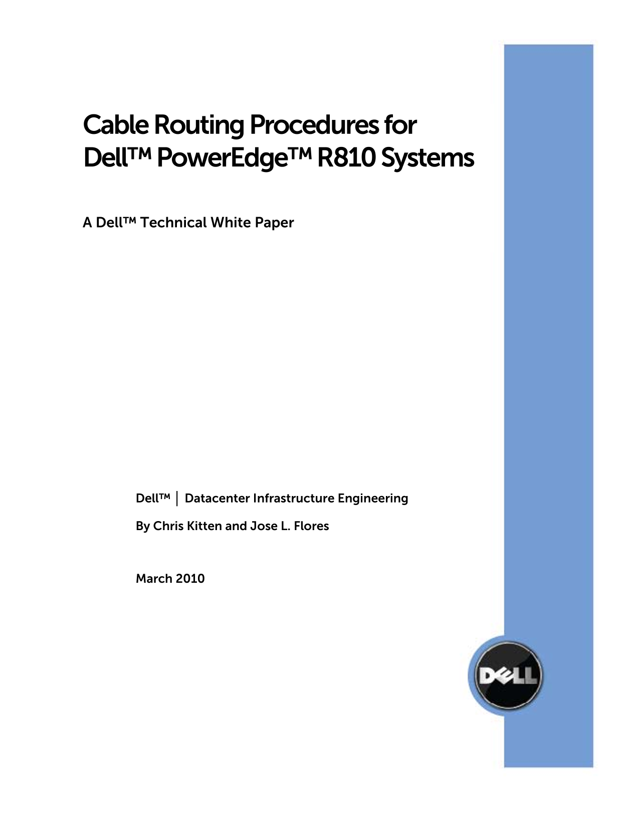 Dell Cabling PowerEdge R810 Owner's Manual - Page 1
