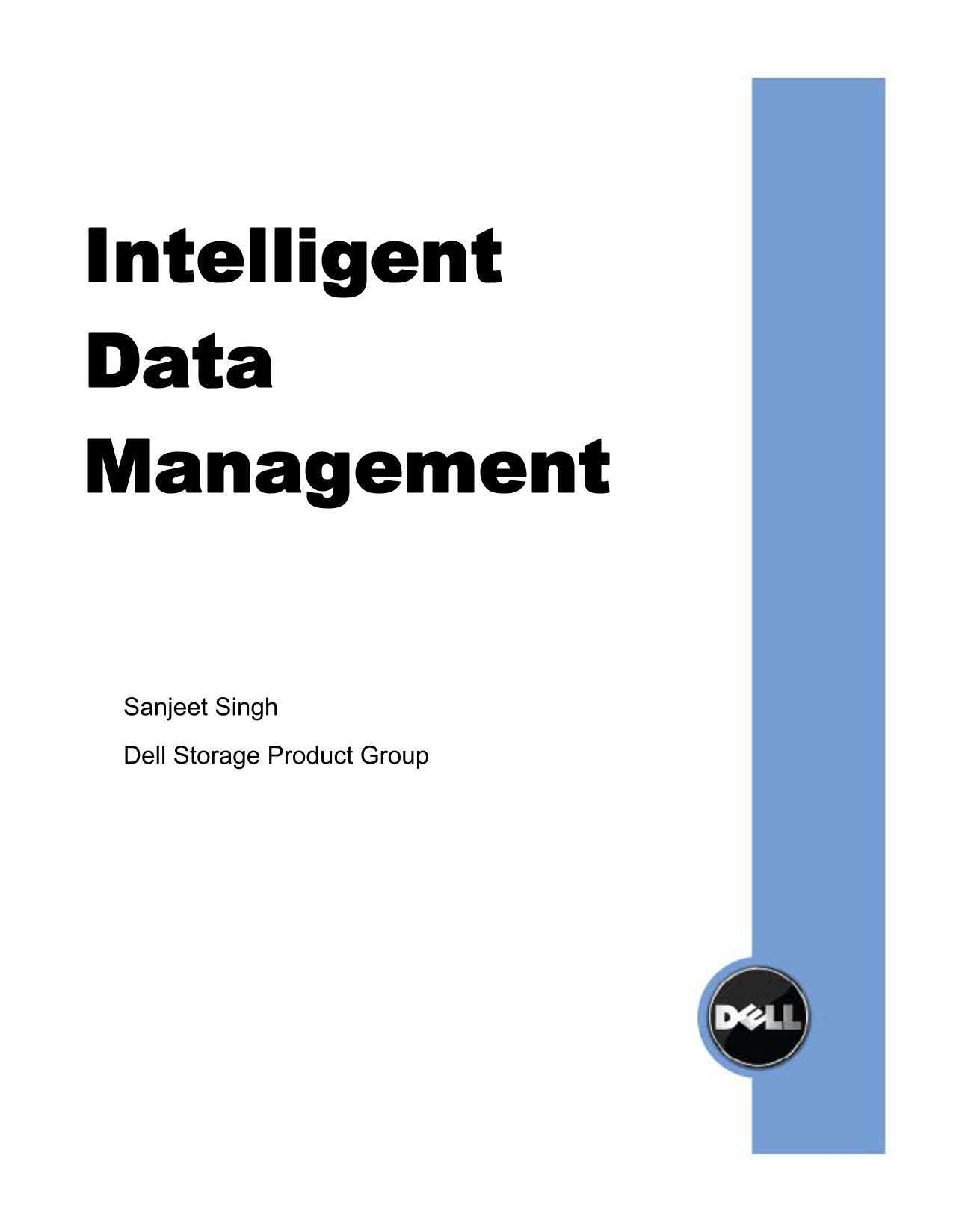 Dell CommVault Intelligent Data Management Owner's Manual and User Guide. - Page 1