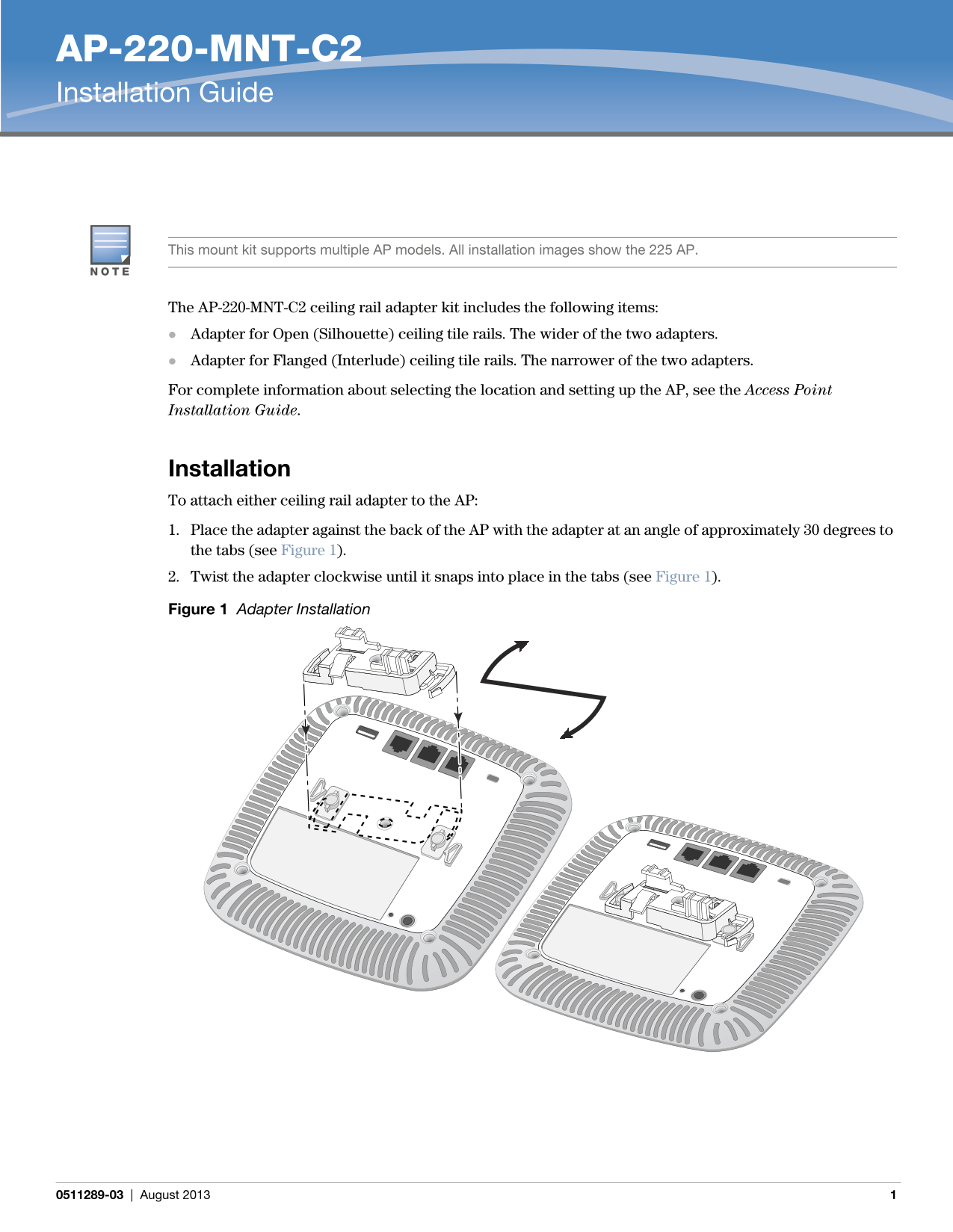 Dell AP-220-MNT-C2 Installation Guide - Page 1