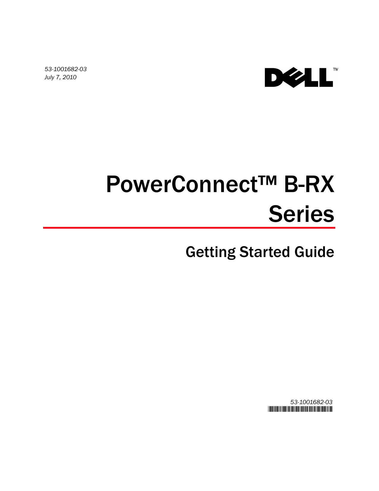Dell PowerConnect B-RX8 Getting Started Guide - Page 1