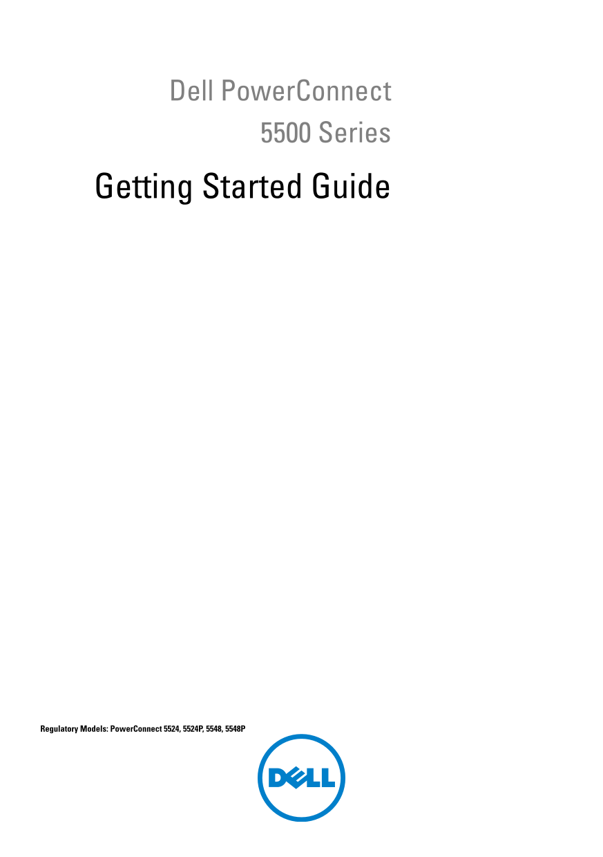 Dell PowerConnect 5548 Quick Start Guide - Page 1