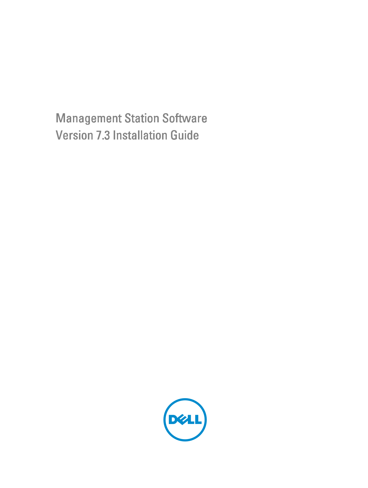 Dell OpenManage Software 7.3 Management Station Software Installation Guide - Page 1