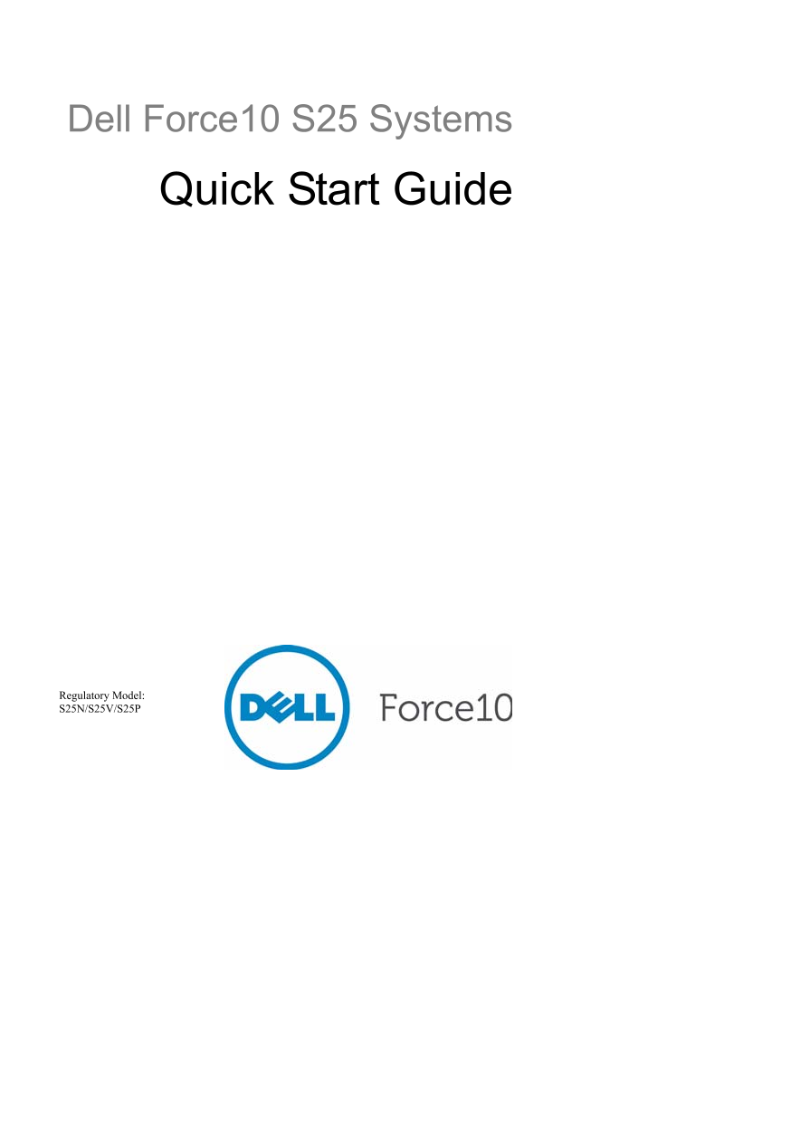 Dell Quick Start Guide for the S25 System - Page 1