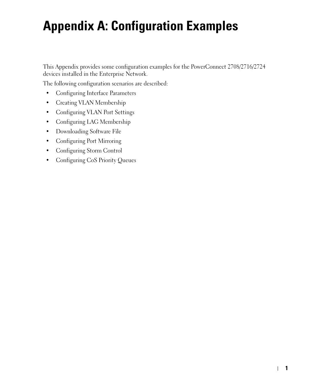 Dell PowerConnect 2724 User's Guide  - Addendum - Page 1