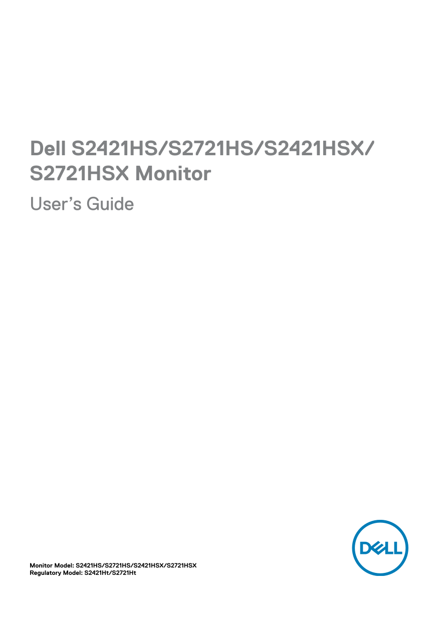 Dell S2421HS Monitor User' s Guide - Page 1