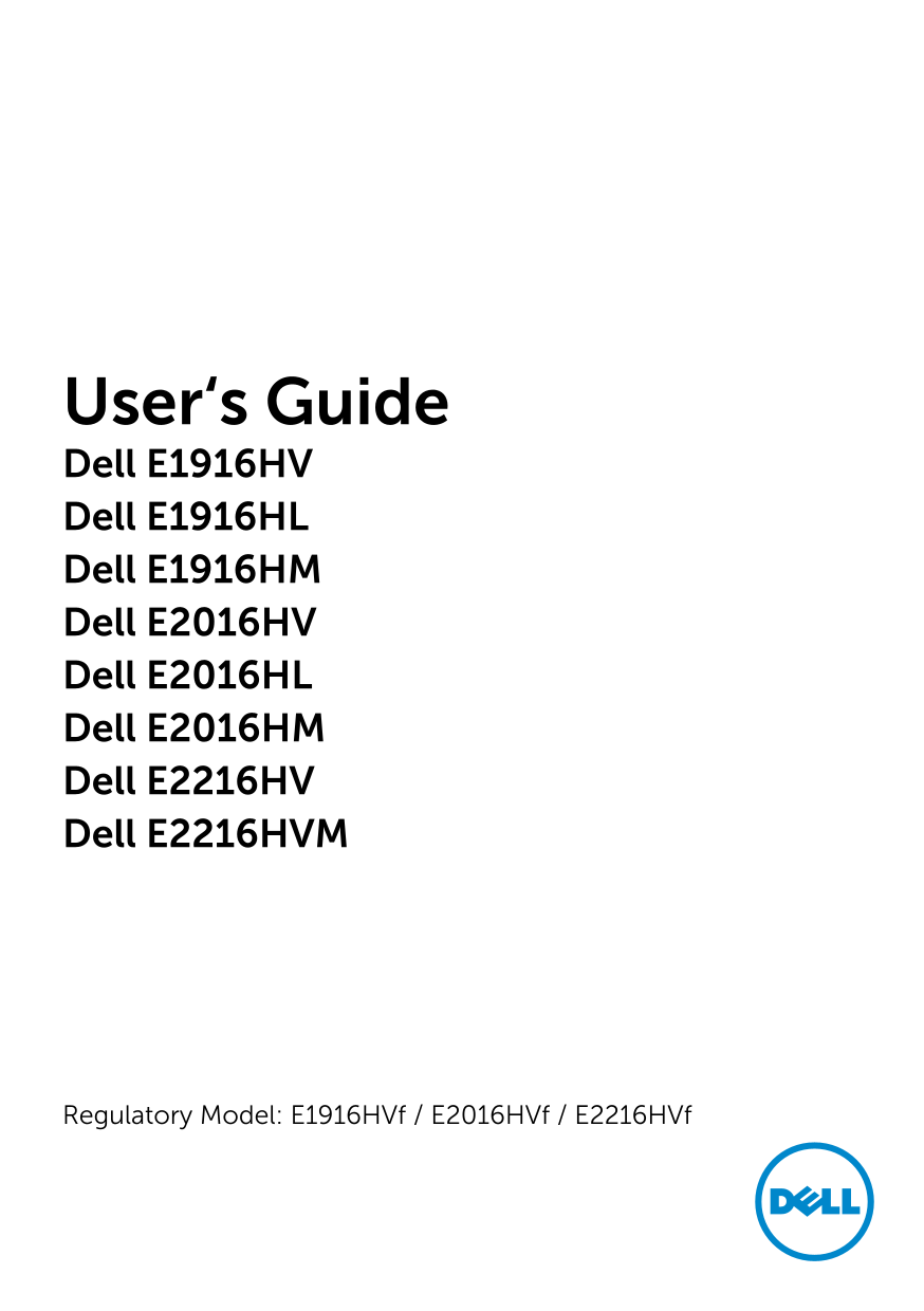 Dell E2216HV User’s Guide - Page 1