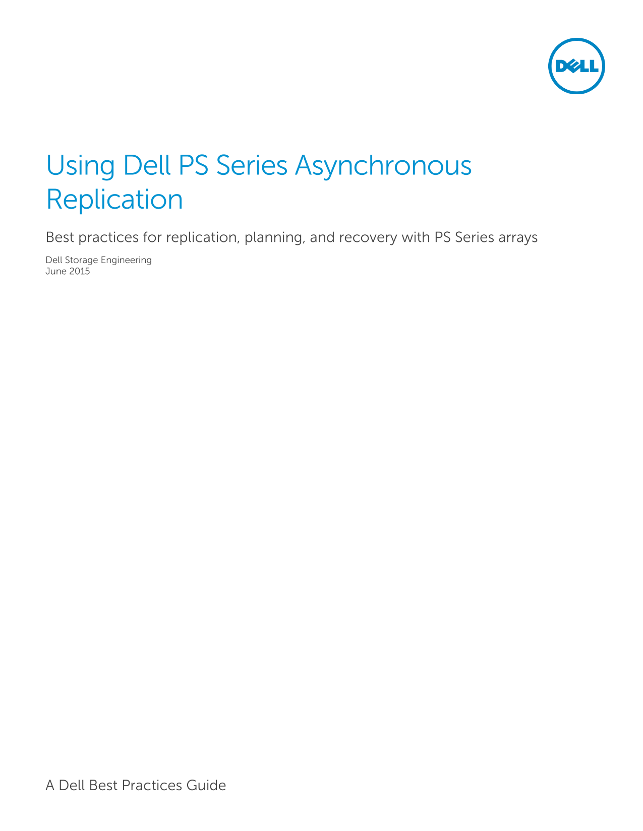 Dell Understanding Data Replication Between EqualLogic PS Series Groups Owner's Manual - Page 1