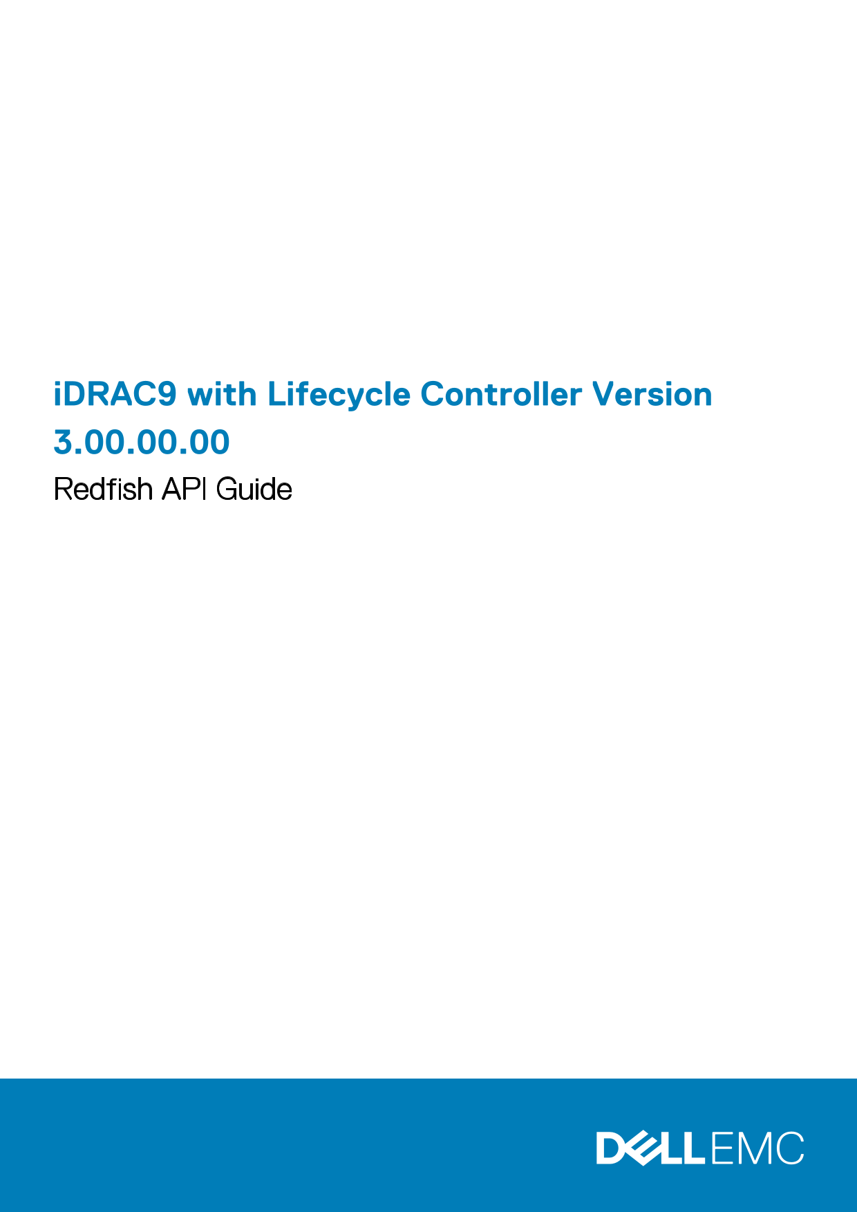 Dell iDRAC9 with Lifecycle Controller Version 3.00.00.00 Redfish API Guide, Translated Title: Dell iDRAC9 mit Lifecycle-Controller-Version 3.00.00.00 Redfish-API-Leitfaden - Page 1