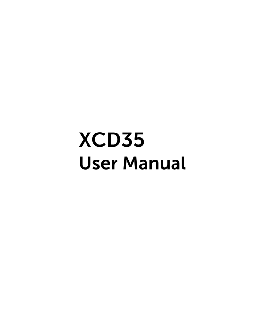 Dell XCD35 Smartphone User Manual - Page 1