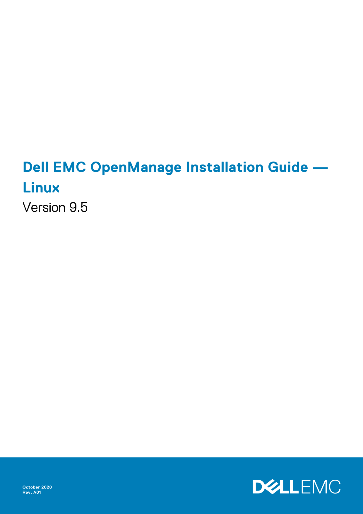 Dell EMC OpenManage Installation Guide  — Linux Version 9.5 Owner's Manual - Page 1
