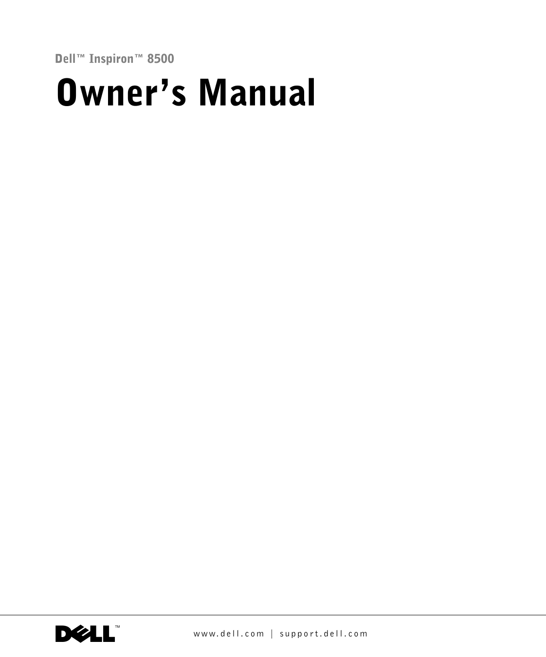 Dell Inspiron 8500 Owner's Manual - Page 1