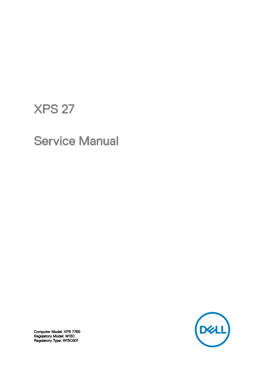 Dell XPS 27 Service Manual - Page 1