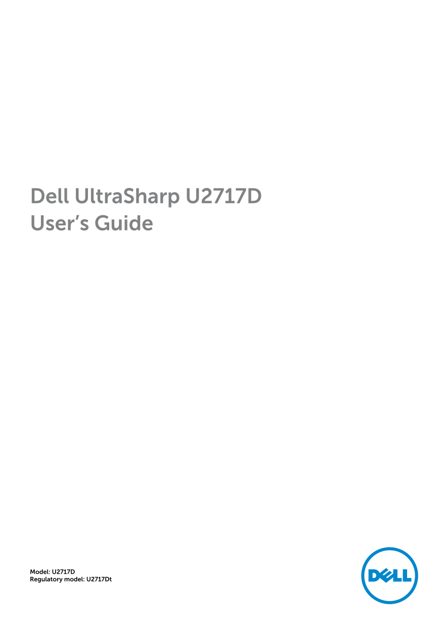 Dell UltraSharp U2717D User’s Guide - Page 1