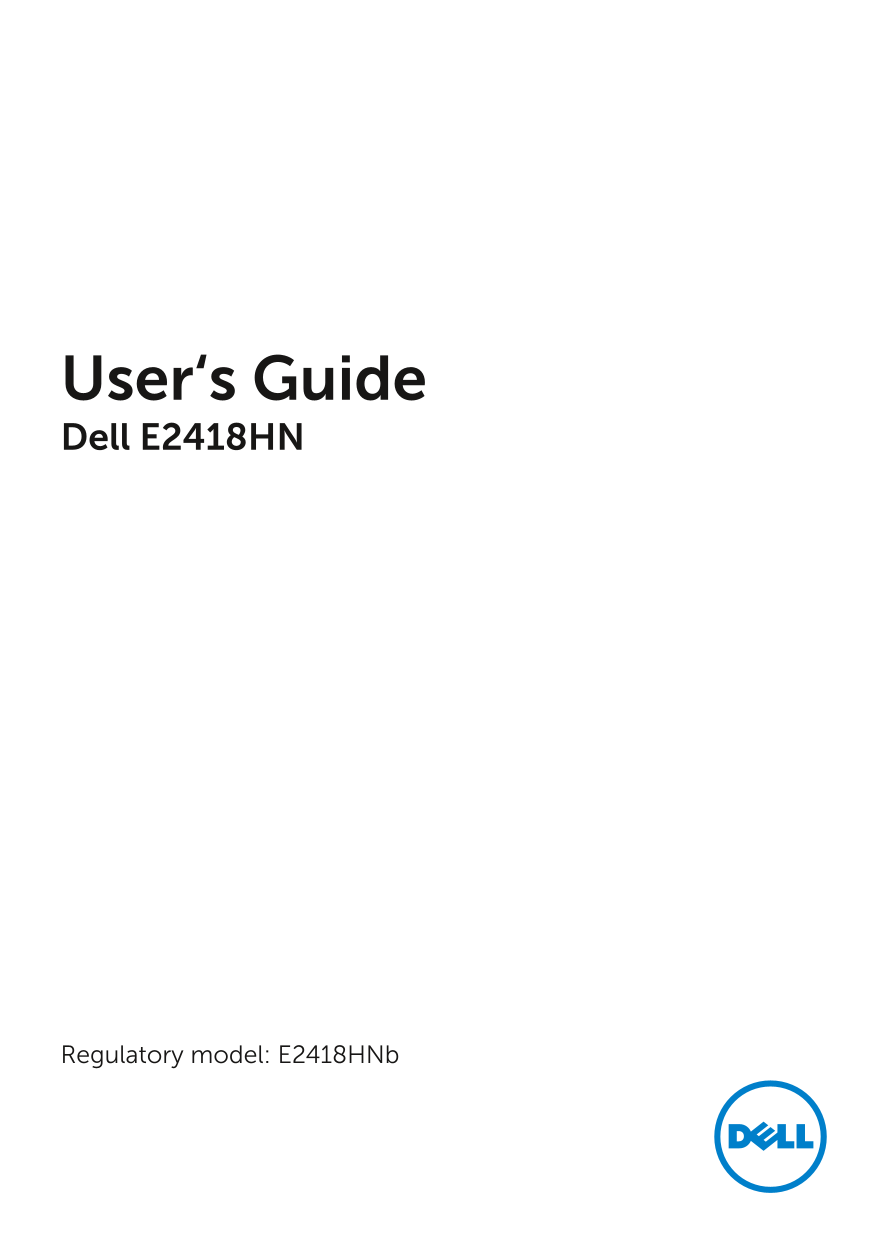 Dell E2418HN User's Guide - Page 1