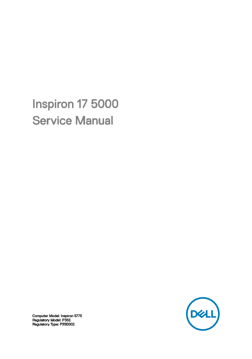 Dell Inspiron 17 5000 Service Manual - Page 1