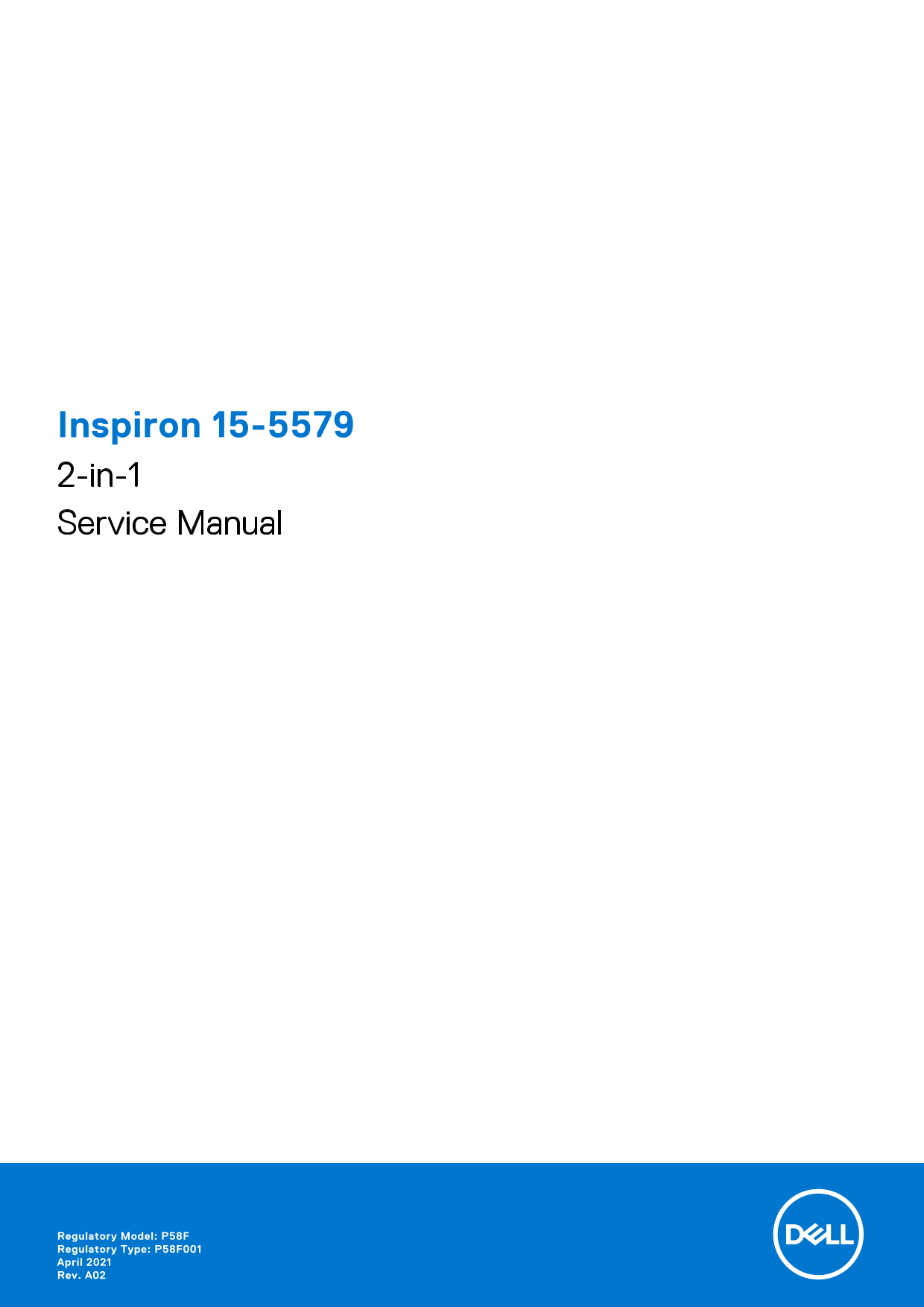 Dell Inspiron 15-5579 2-in-1 Service Manual, Translated Title: Dell Vostro 3660 3669 Owner's Manual and Dell Inspiron 15-5579 2-in-1 Service Manual - Page 1
