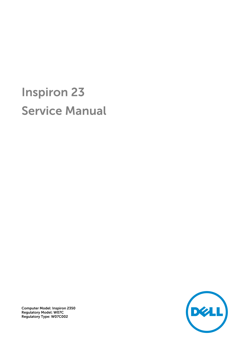 Dell Inspiron 23 2350 Service Manual - Page 1