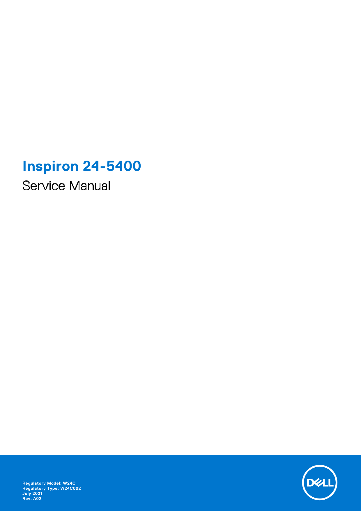 Dell Inspiron 24-5400 Service Manual - Page 1