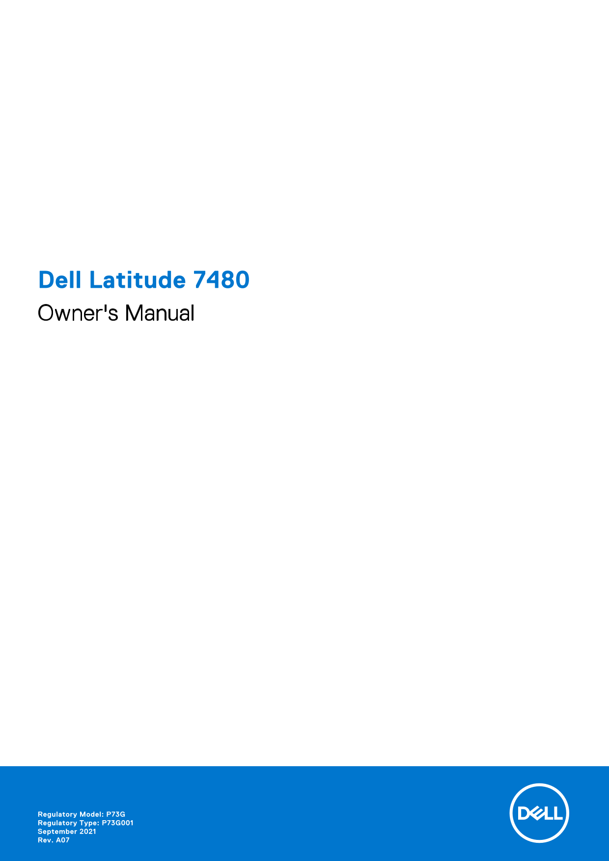 Dell Latitude 7480 Owner's Manual - Page 1