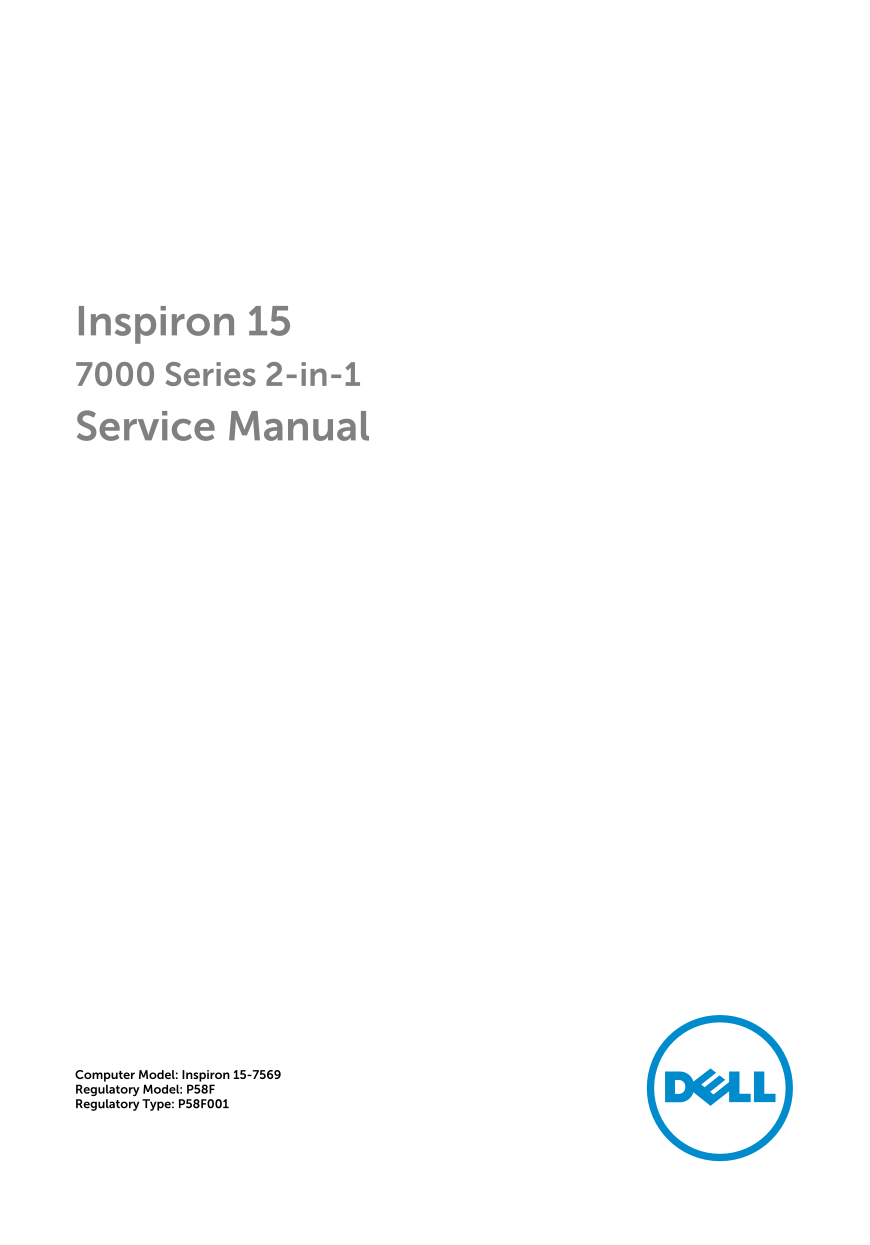 Dell Inspiron 15 7000 Series 2-in-1 Service Manual - Page 1