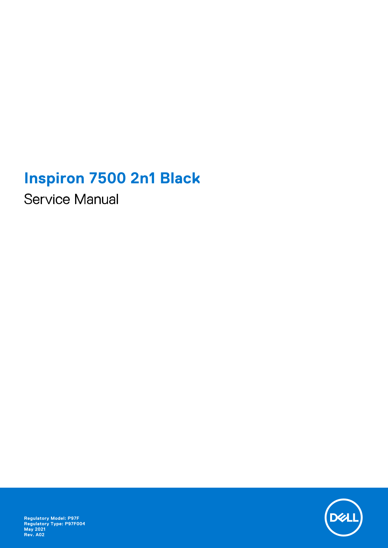 Dell Inspiron 7500 2n1 Black Service Manual - Page 1