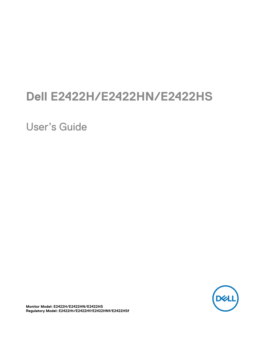 Dell E2422HS User’s Guide - Page 1