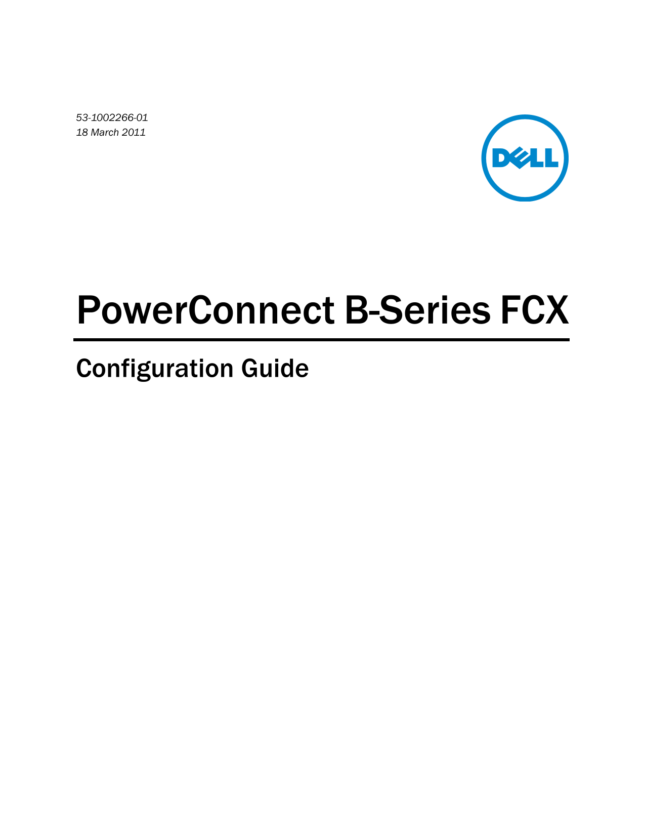 Dell PowerConnect B-FCXs Configuration Guide - Page 1