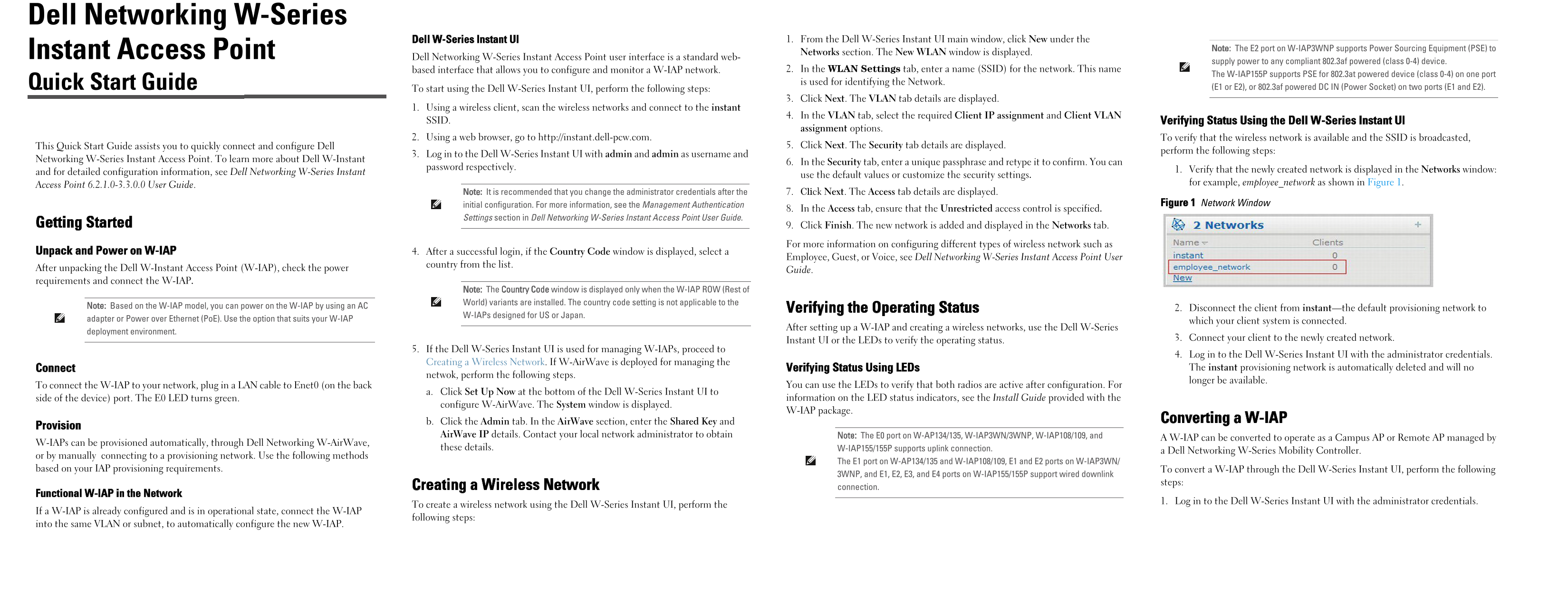 Dell Instant 6.2.1.0-3.3.0.0 Quick Start Guide - Page 1