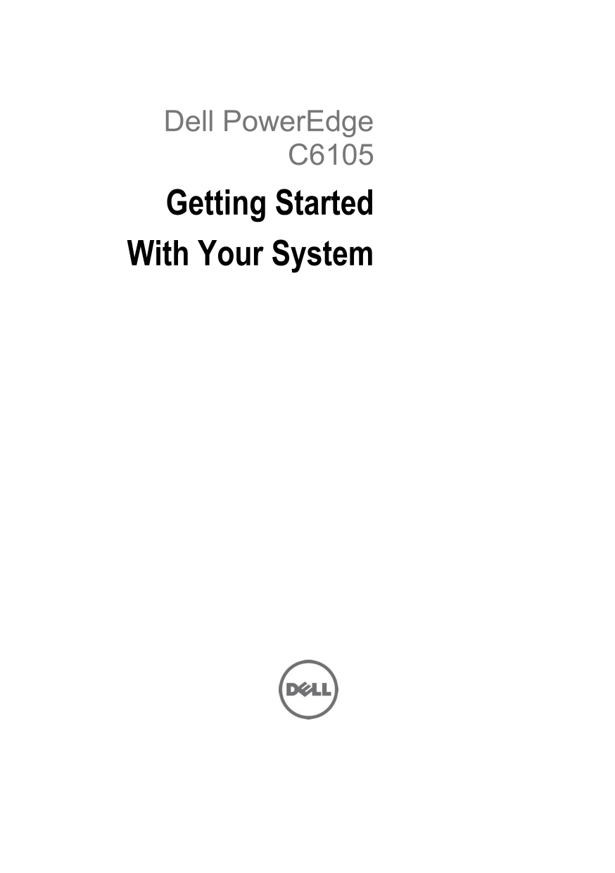 Dell PowerEdge C6105 Hardware Owner's Manual - Page 1