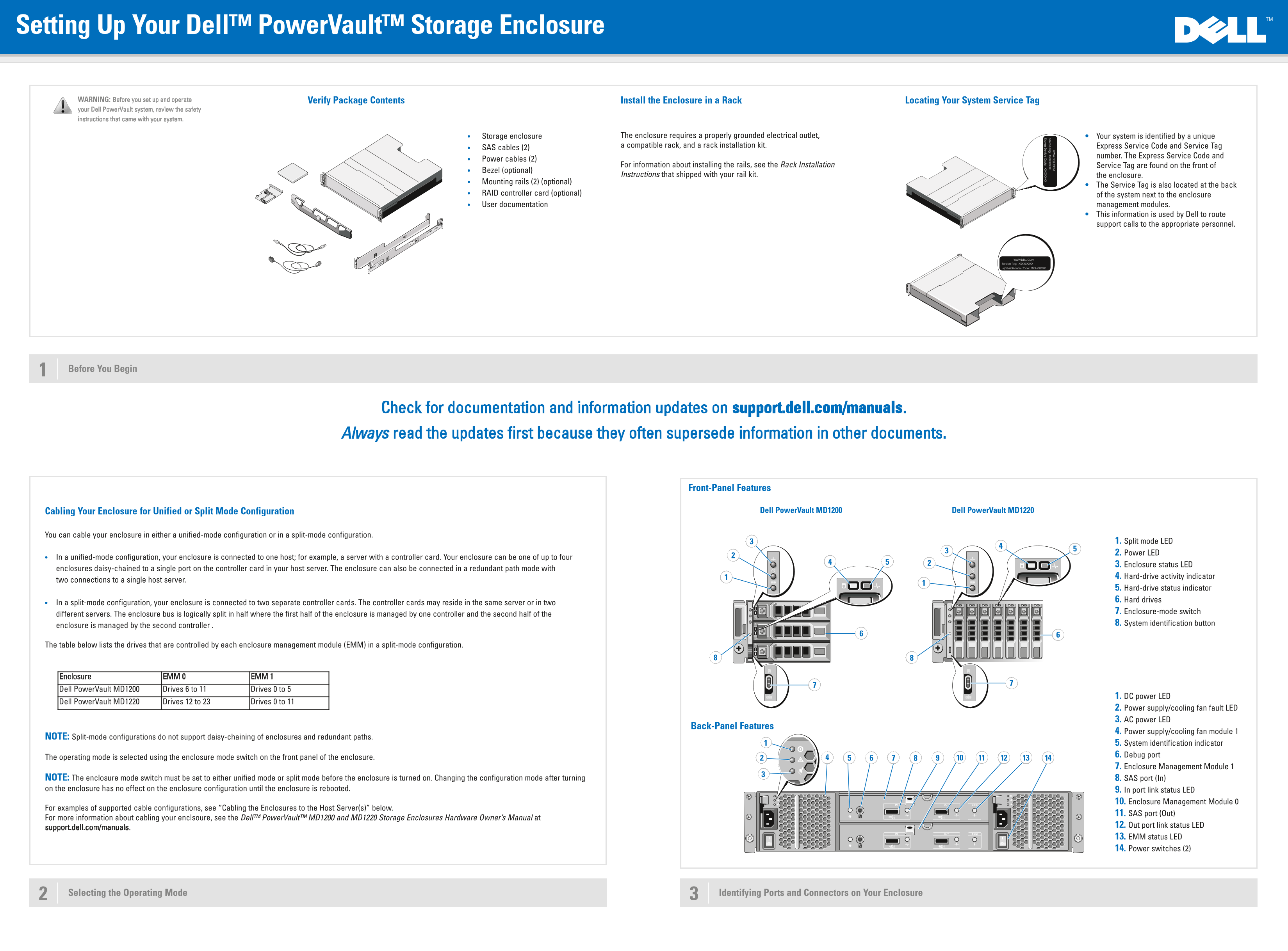 Setting Up Your Dell PowerVault Storage Enclosure User Guide - Page 1