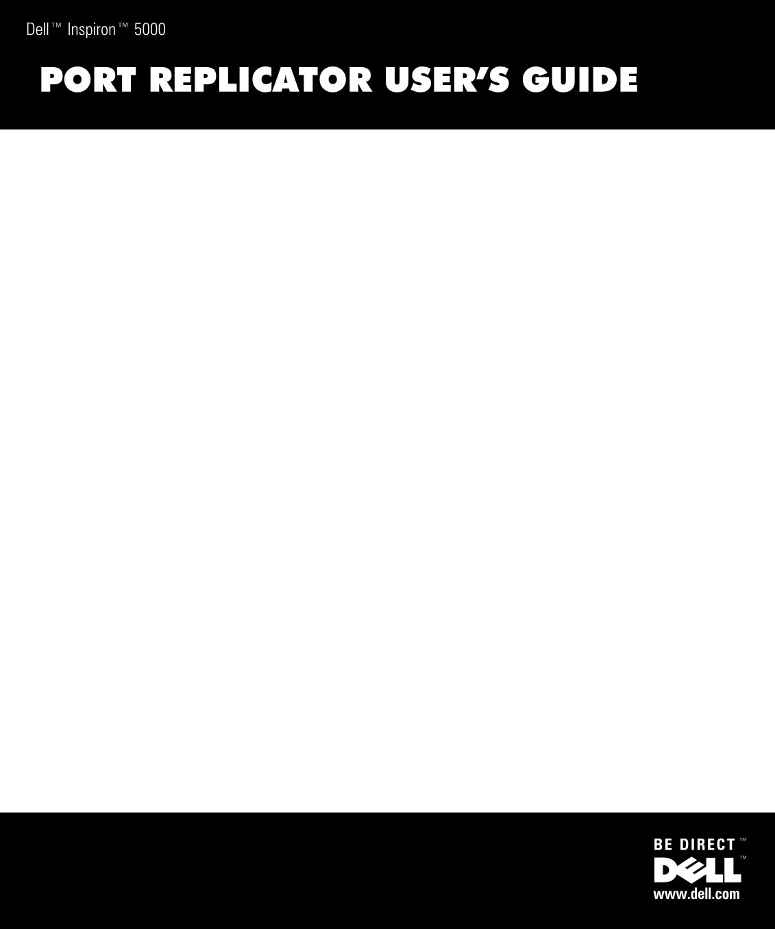 Dell Inspiron 5000e Port Replicator User's Guide - Page 1