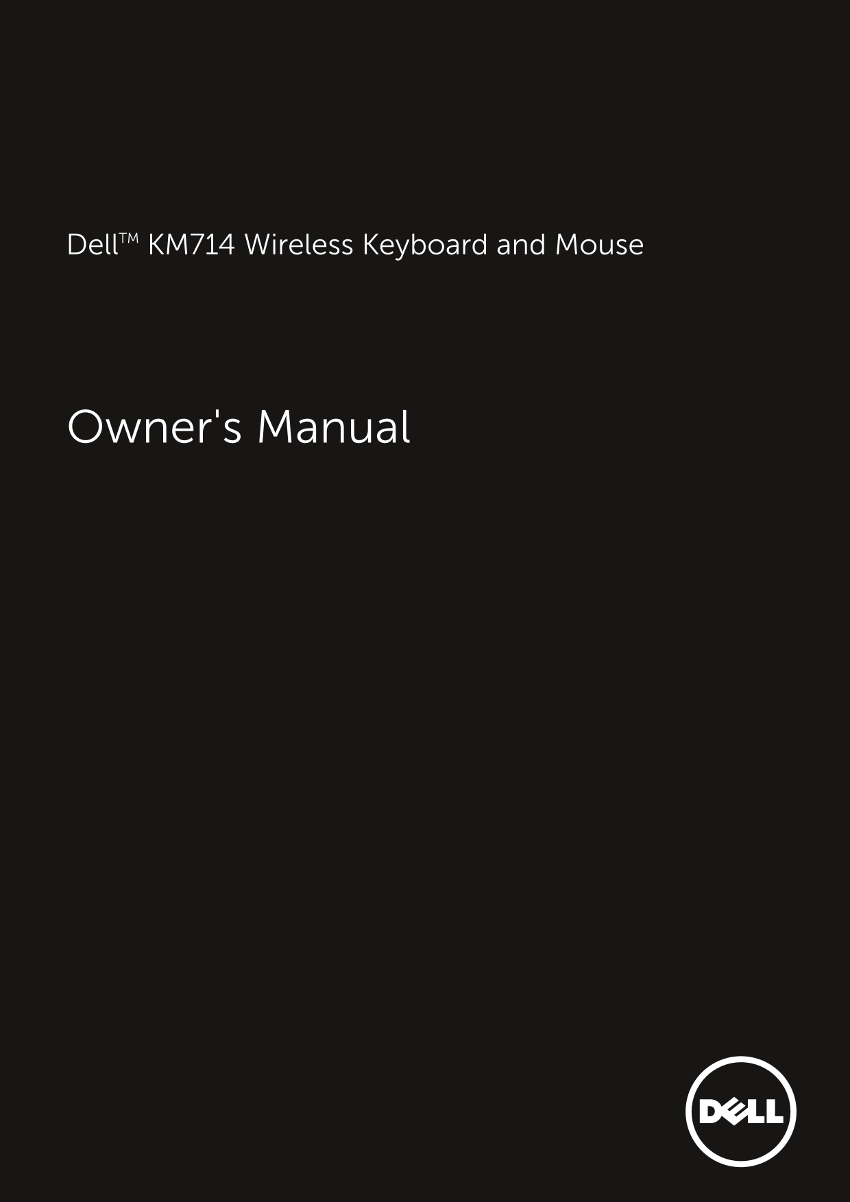 Dell KM714 Wireless Keyboard and Mouse User's Guide - Page 1