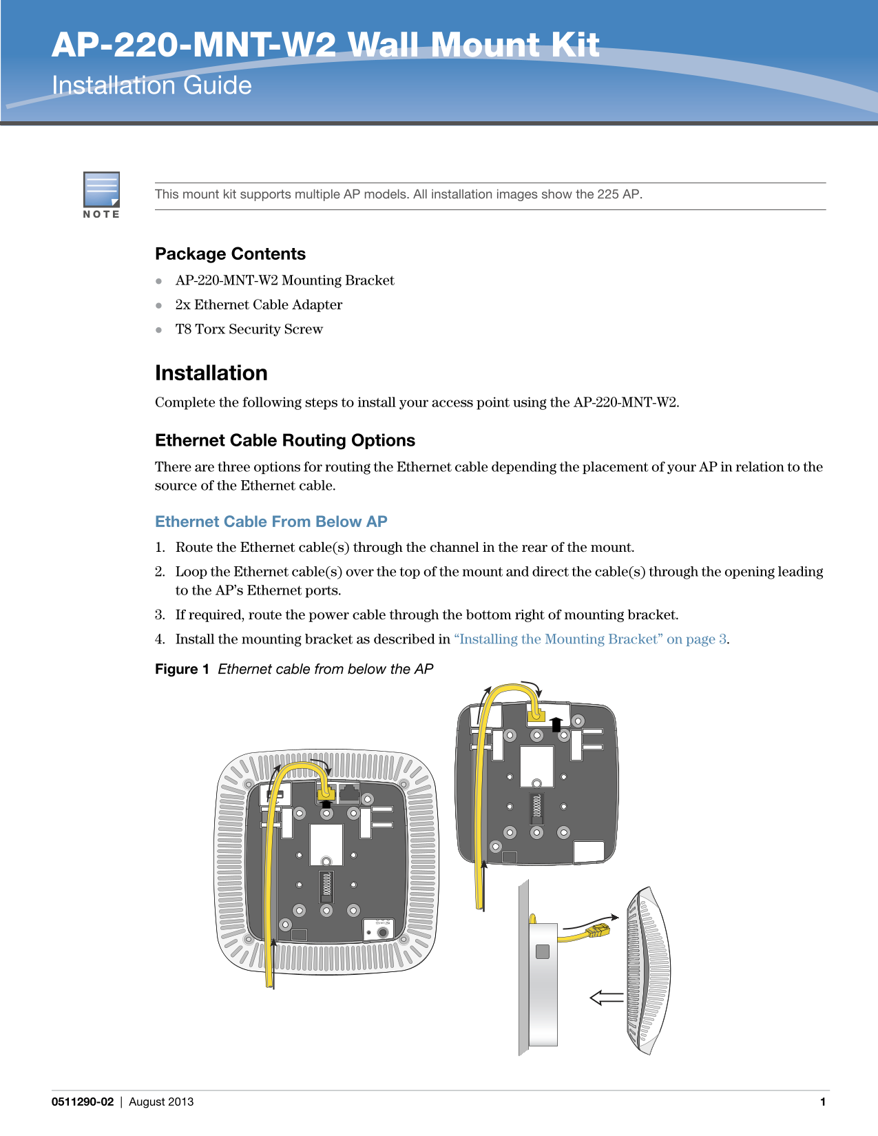 Dell AP-220- MNT-W2 Wall Mount Installation Guide - Page 1