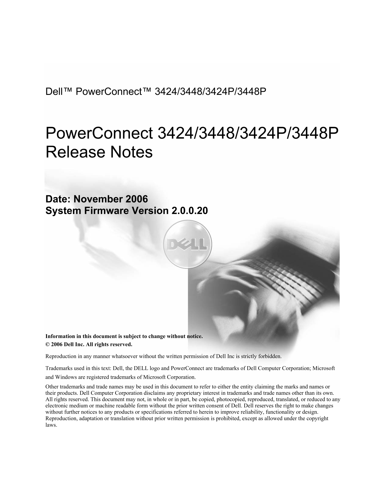 Dell PowerConnect 3424P Release Notes - Page 1