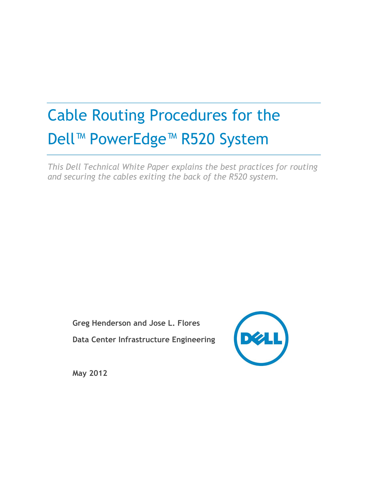 Dell Cabling PowerEdge R520 Owner's Manual  User Guide - Page 1