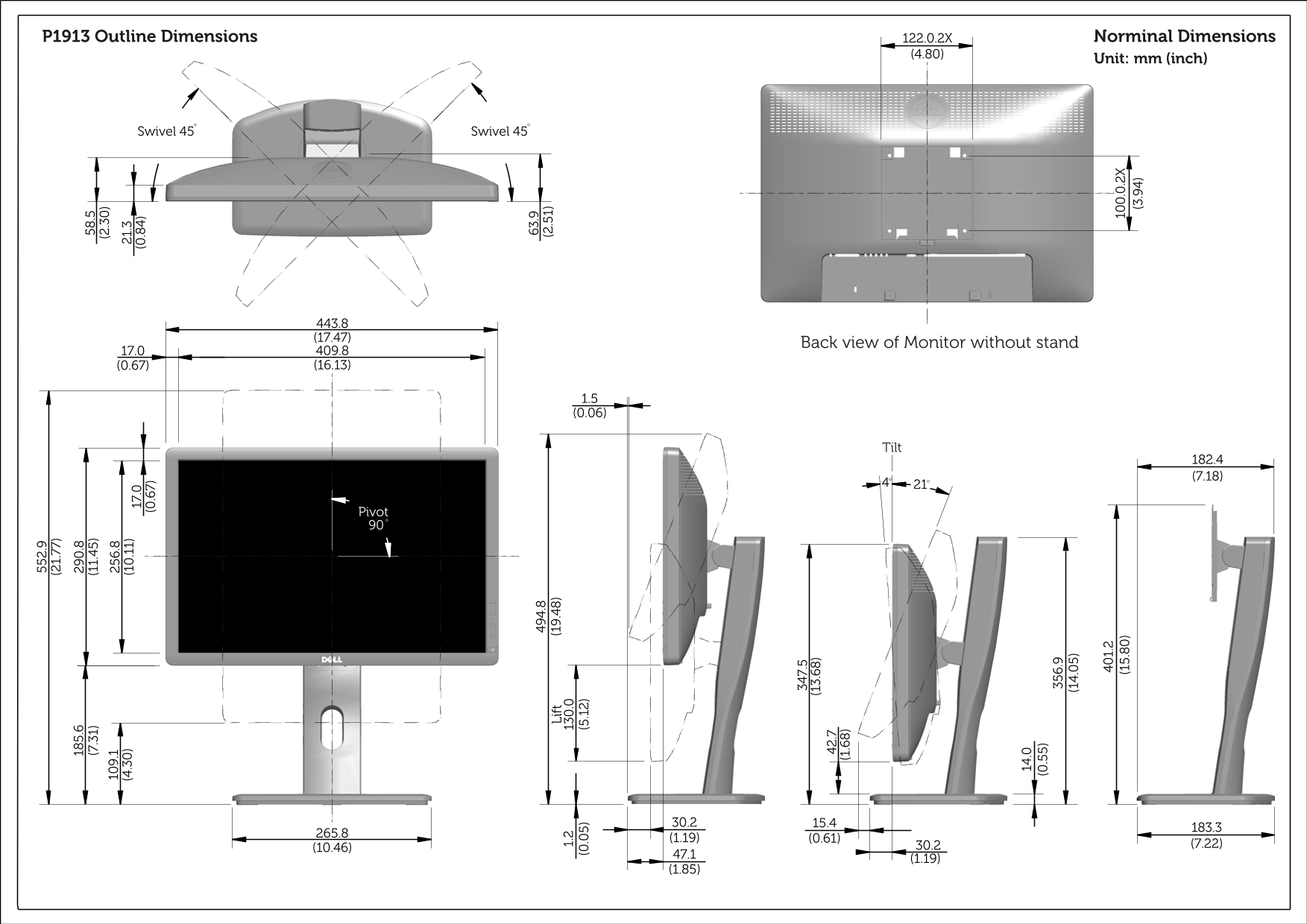 Dell P2213 Monitor User Guide - Page 1