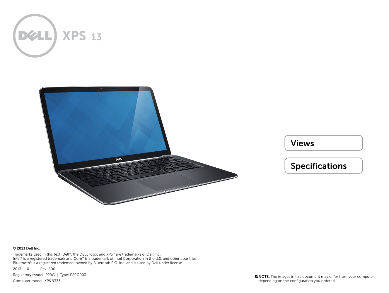 Dell XPS 13 9333 Specifications - Page 1
