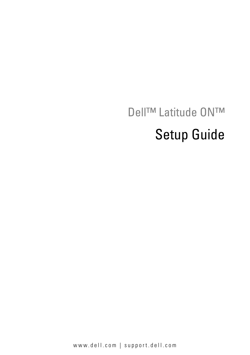 Dell Latitude E4200 Setup Guide - Page 1