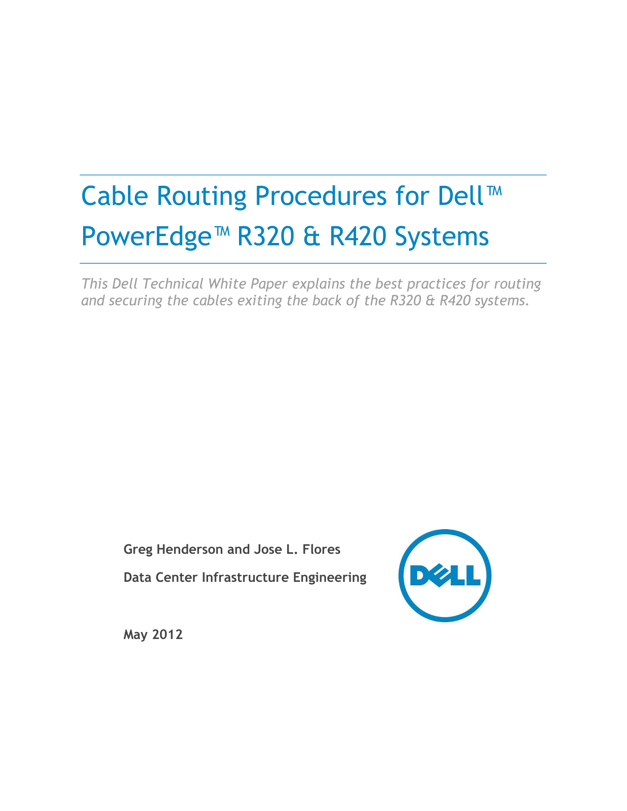 Dell Cabling Guide for PowerEdge R320 R420 - Power Supply and Connections User Manual - Page 1