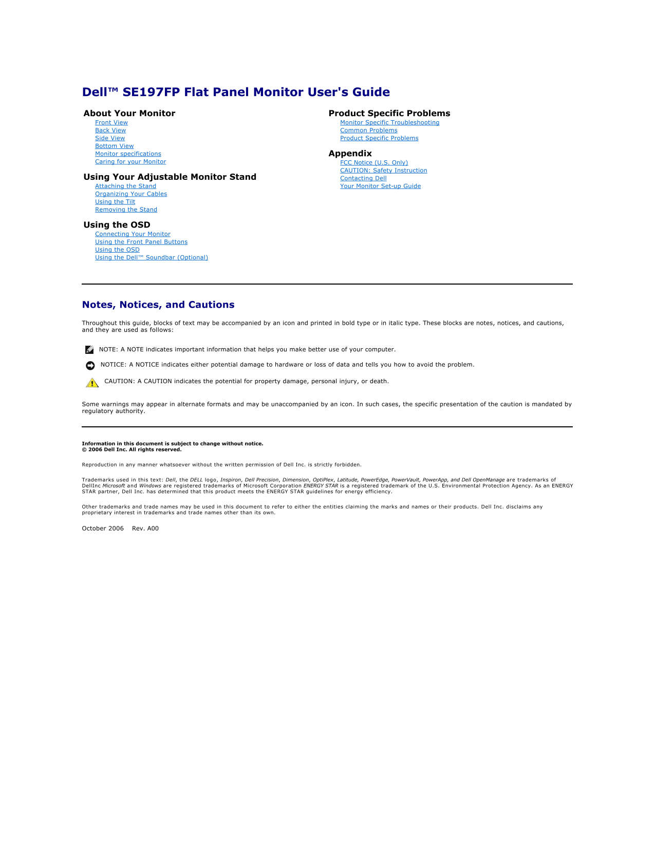 Dell se197fp User Guide - Page 1