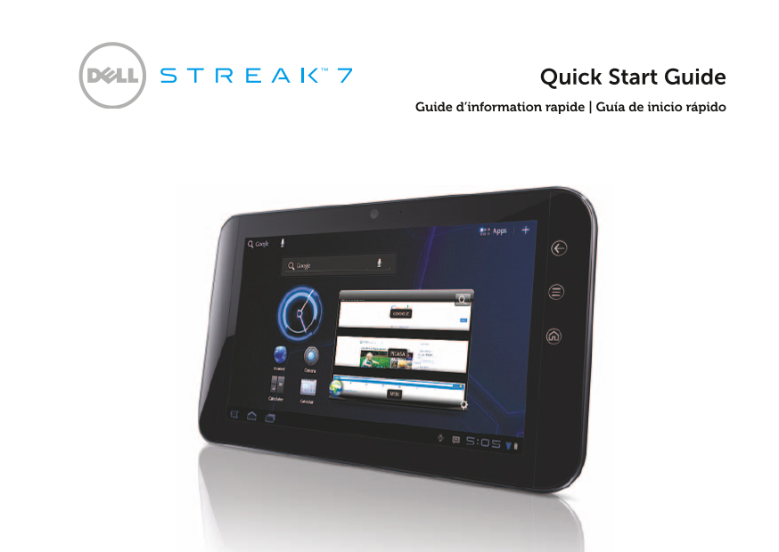 Dell Mobile Streak 7 Wi-Fi Quick Start Guide (Wi-Fi) - Page 1