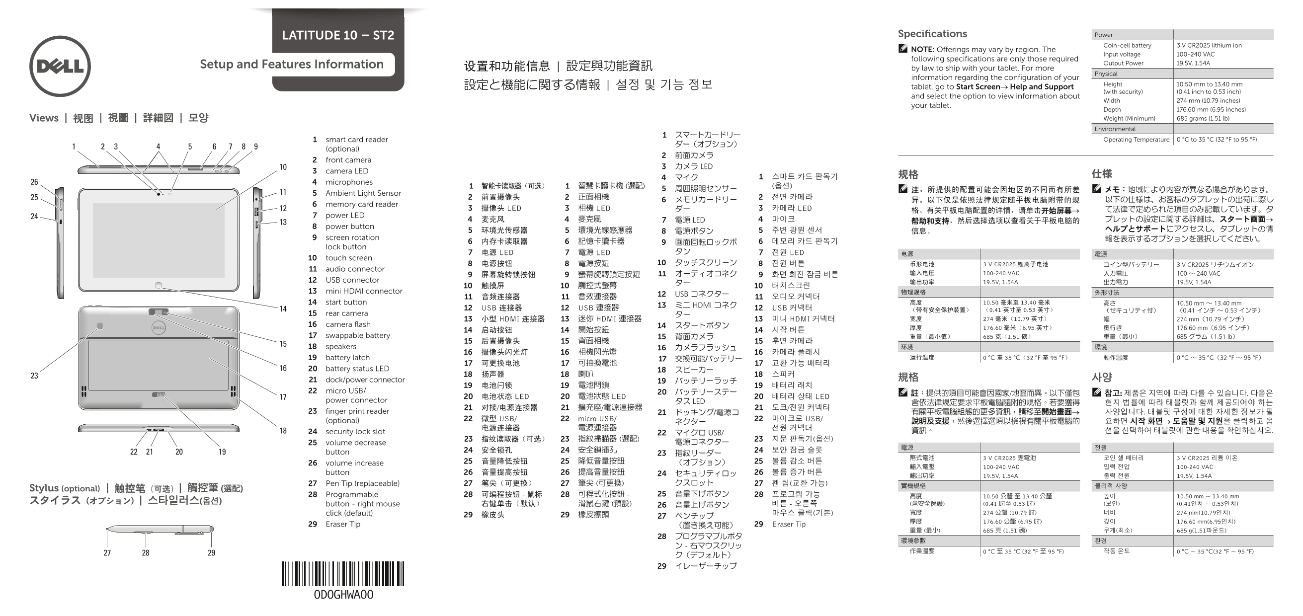 Dell Latitude 10 – ST Configuration and Function Information - Page 1
