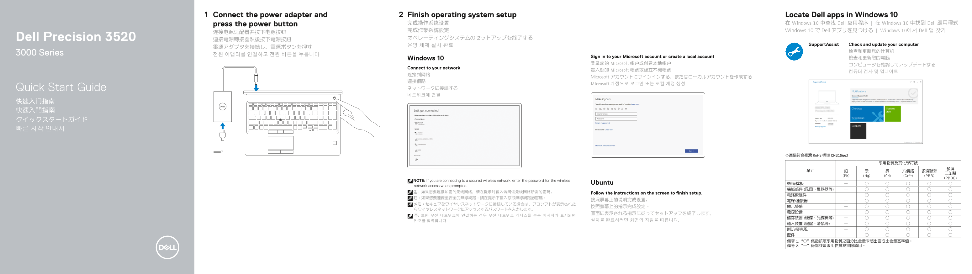 Dell Precision 3520 Quick User Guide - Page 1