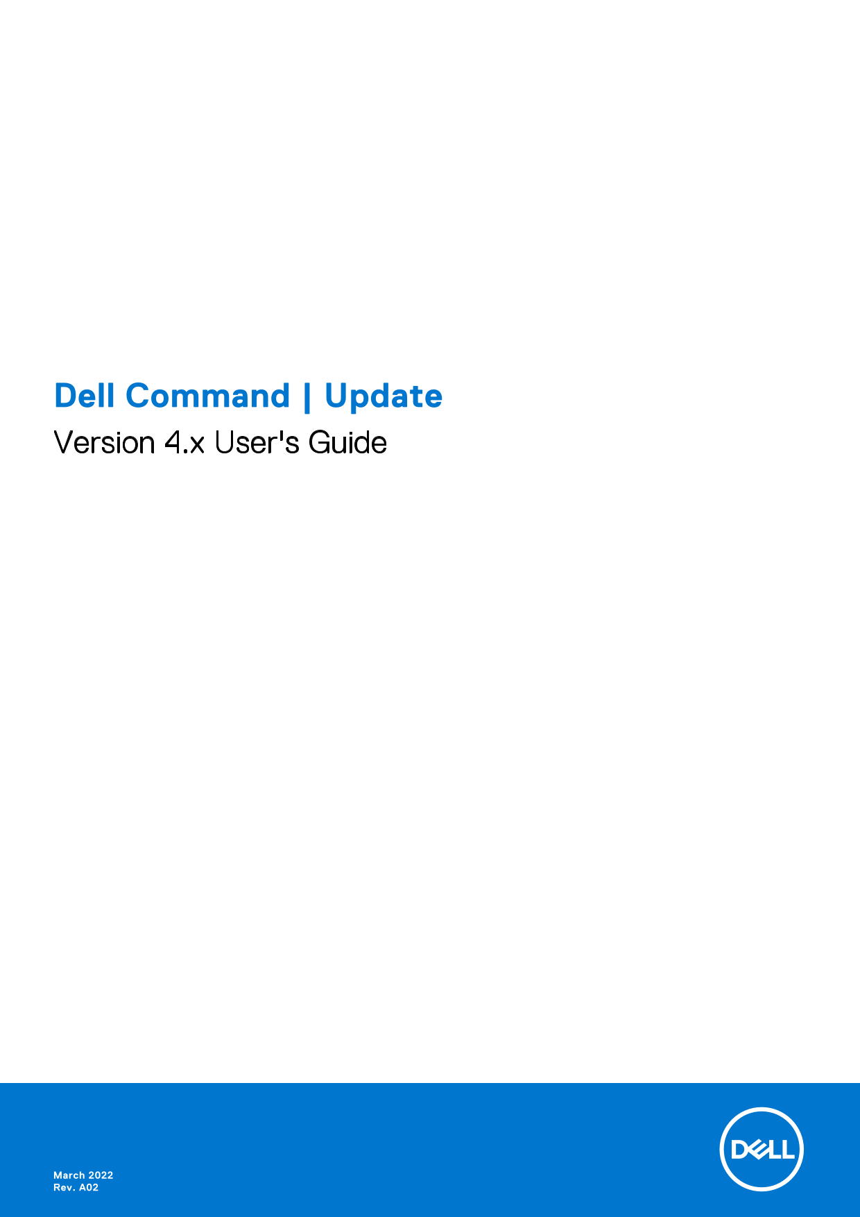 Dell Command Update Version 4.x User's Guide - Page 1