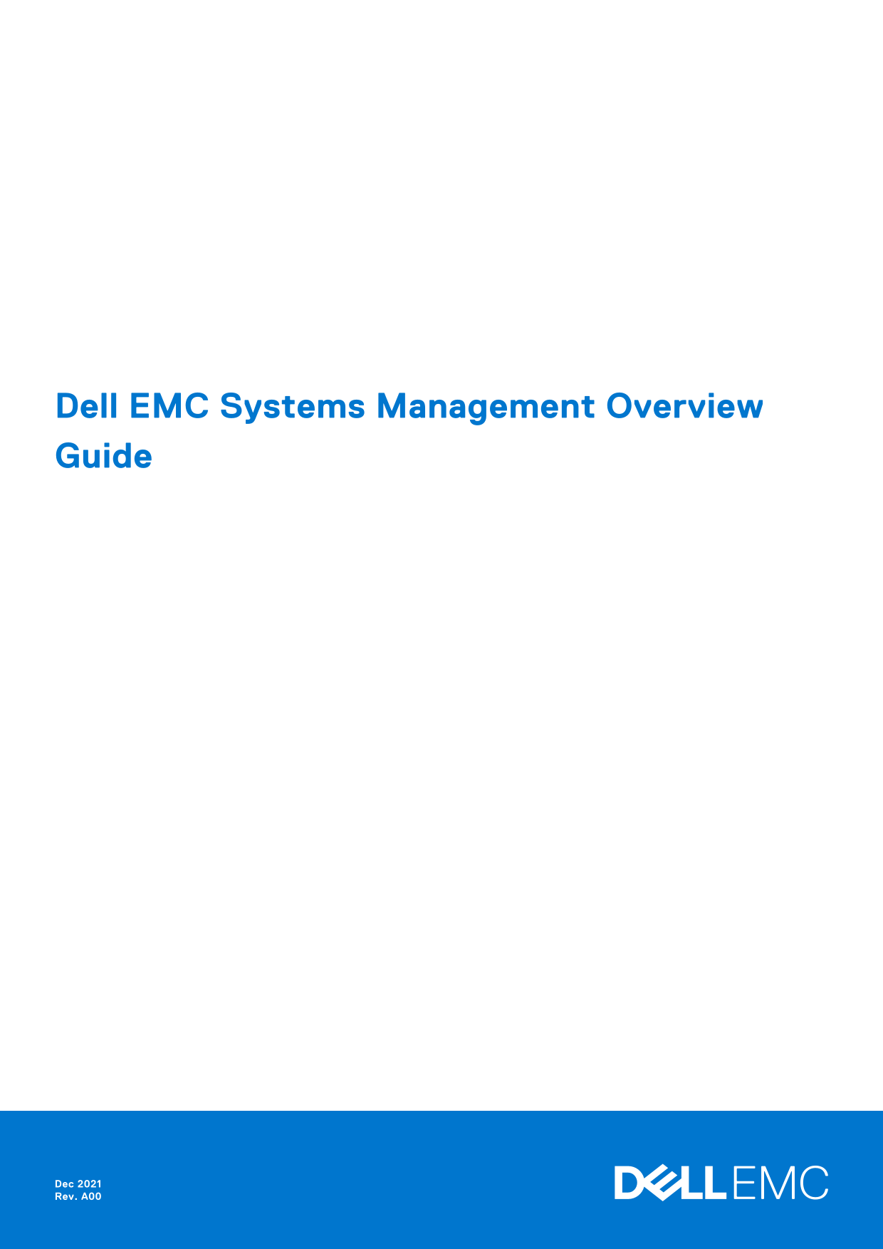 Dell EMC Systems Management Overview Guide - Page 1