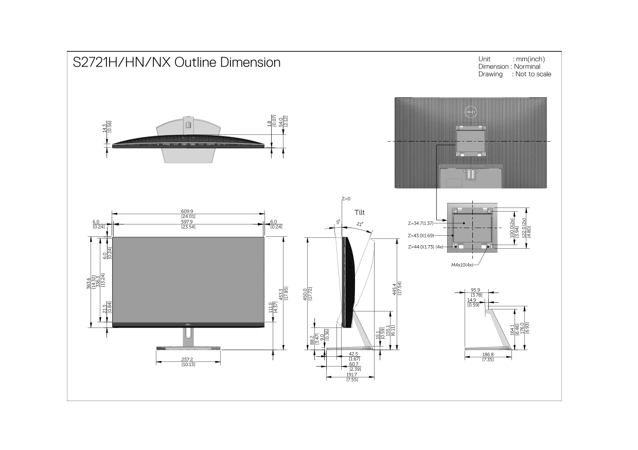 Dell S2721HN Monitor User Guide - Page 1
