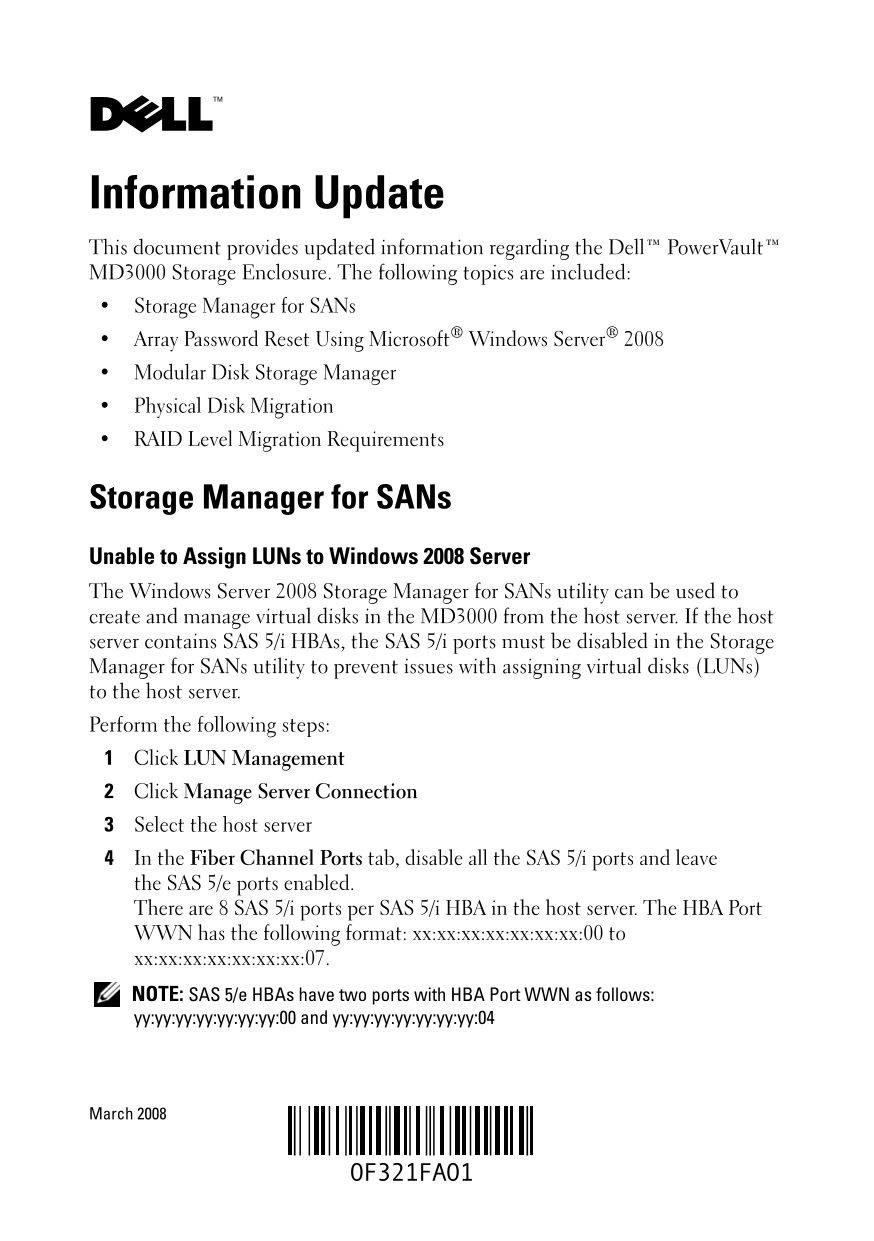 Dell Firmware Update to Version 06.xx.xx.xx - Page 1