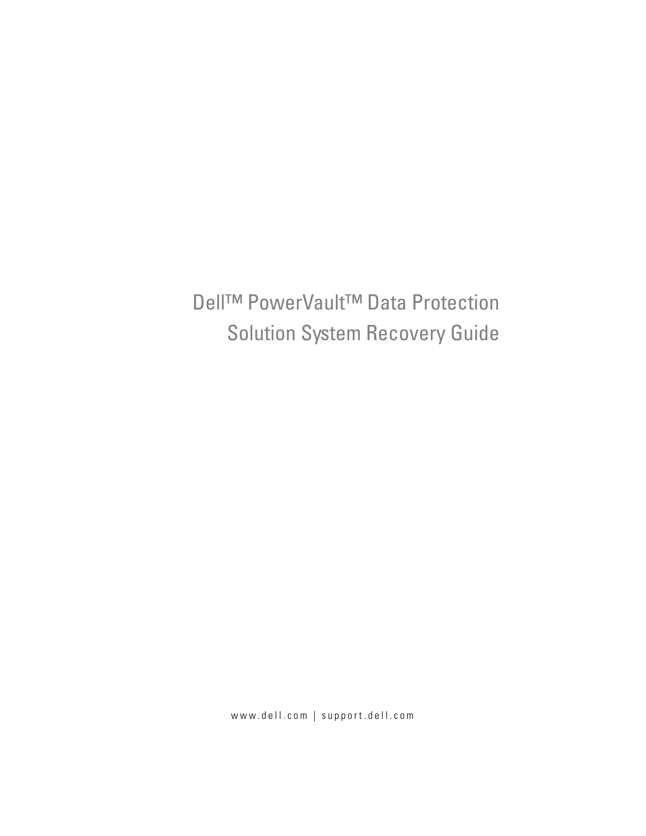 Dell Solution System Recovery Guide - Page 1