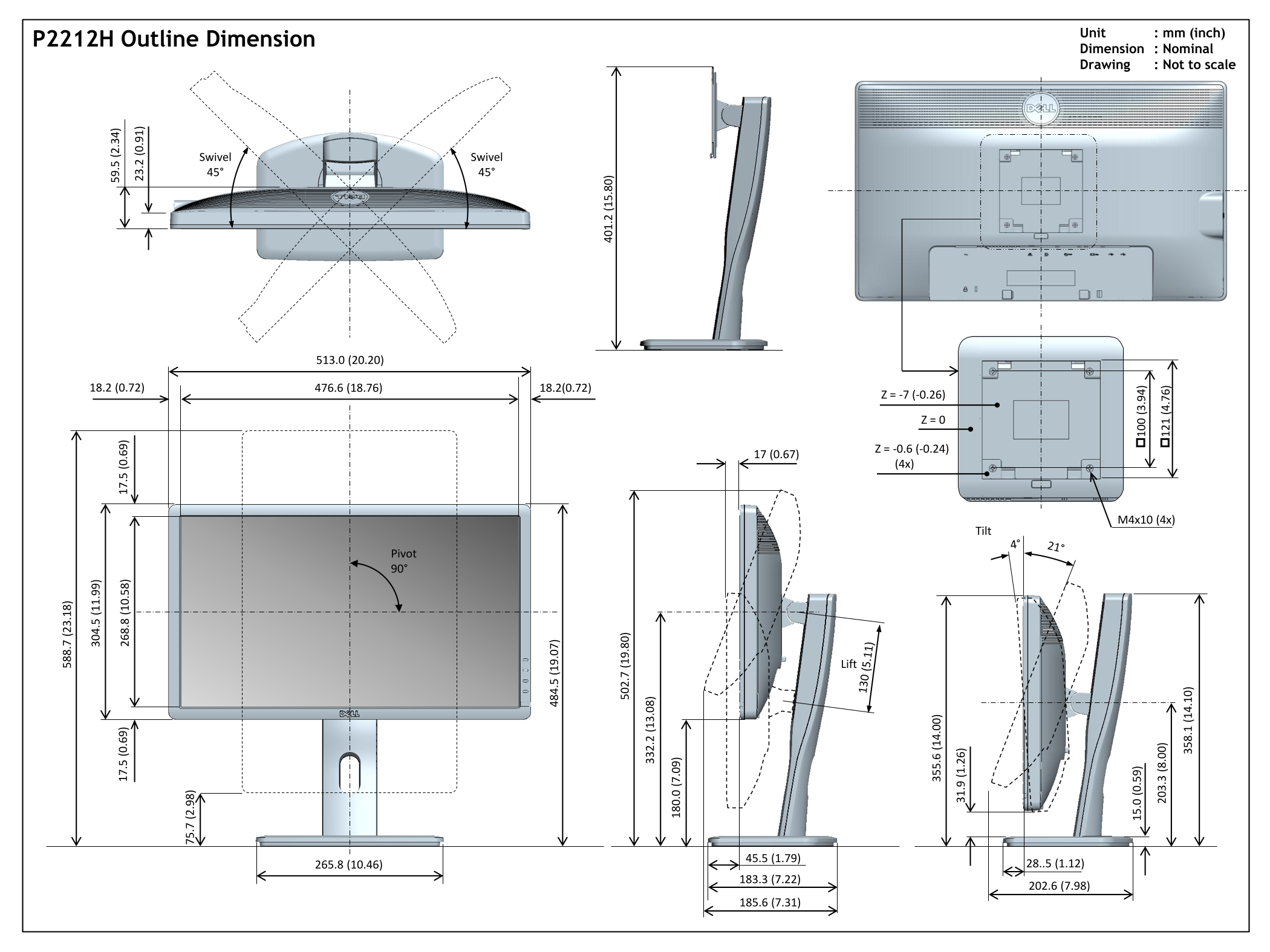 Dell P2212H Monitor User Manual - Page 1